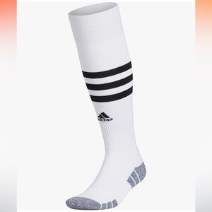 Adidas 3 Stripe Hoop Sock (white/black) Size S